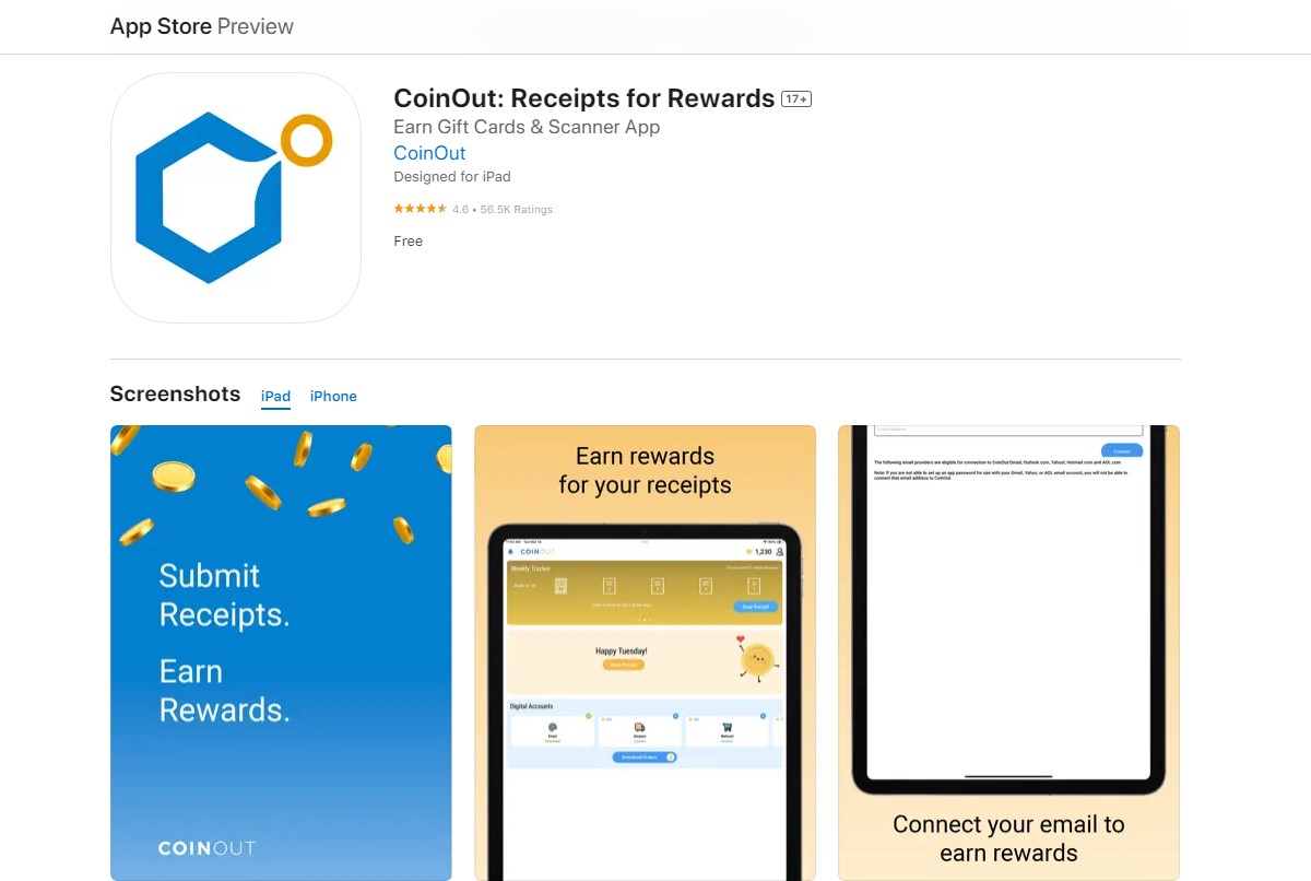 coinout Apps That Scan Receipts for Money