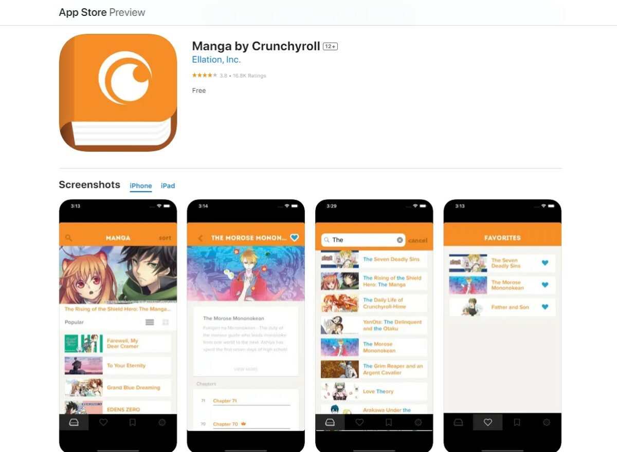 crunchyroll Free Manga Apps