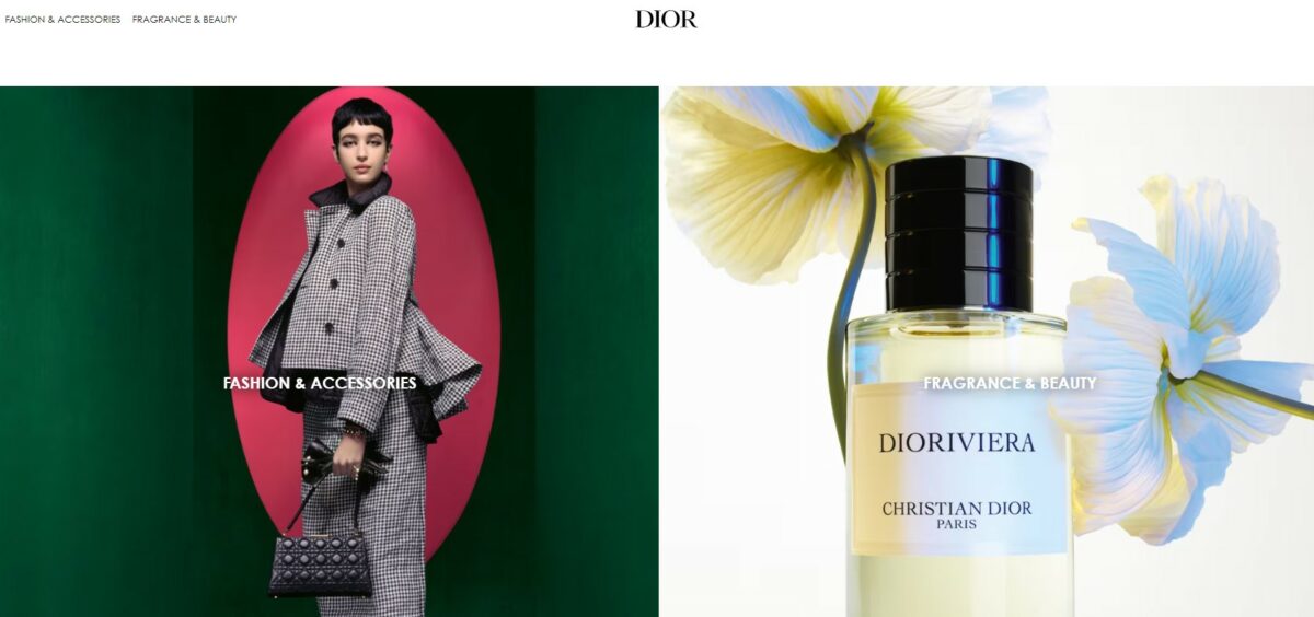 Dior is the most popular brand online