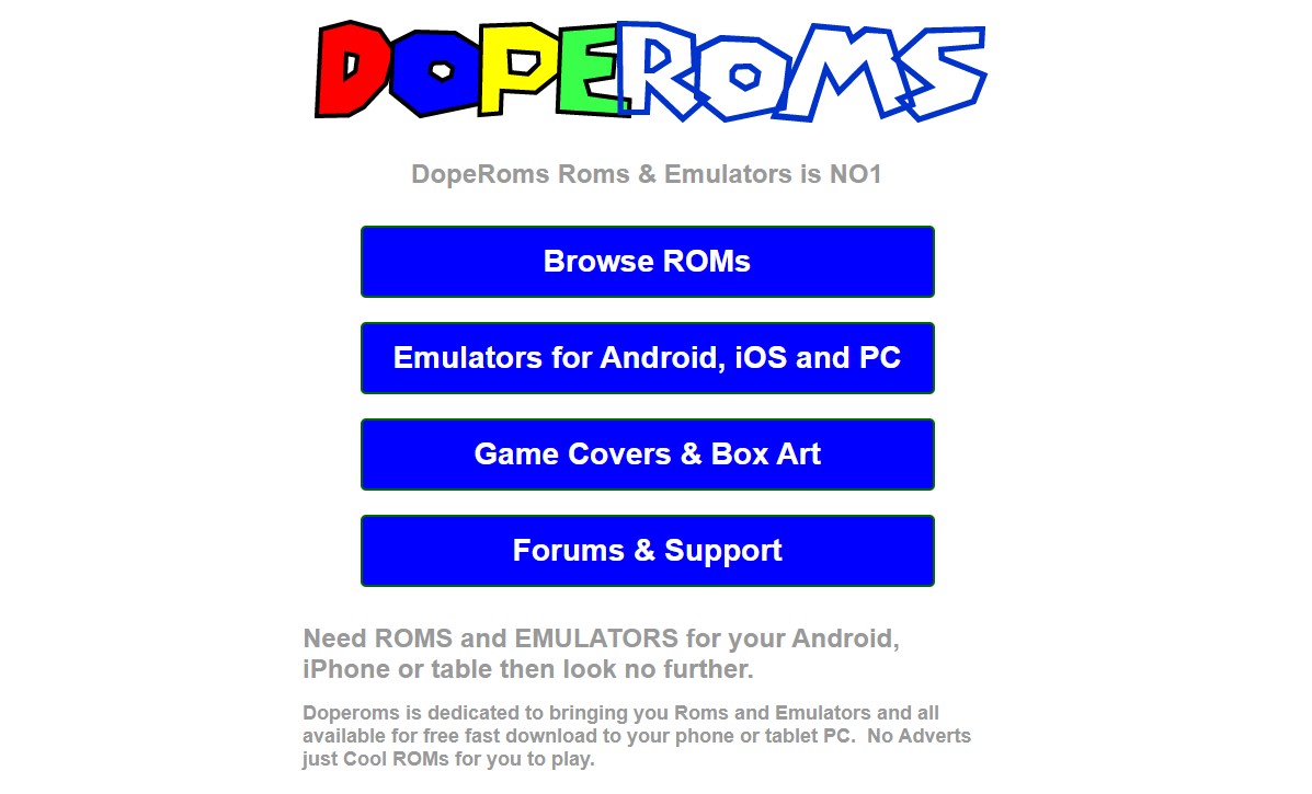 doperoms ROM Sites to Download Safe ROMs