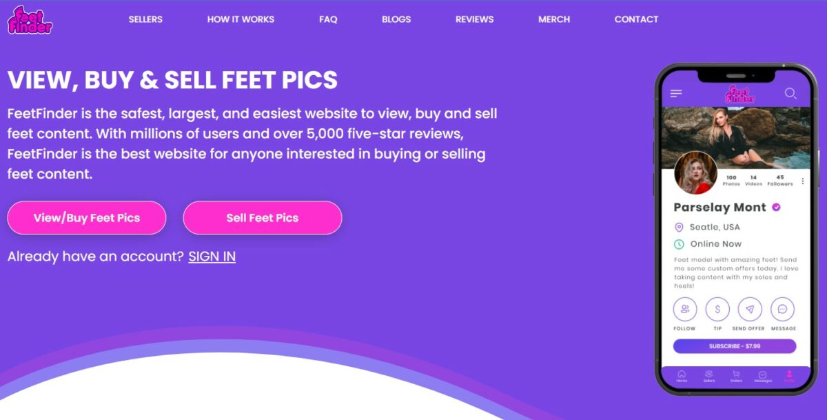 feet finder apps to sell feet pics