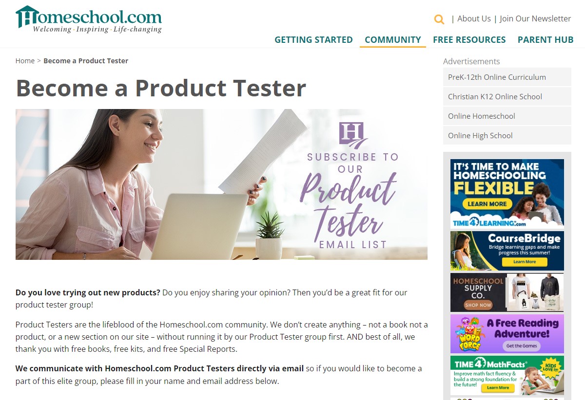 homeschool product testers How to Get Paid to Review Products