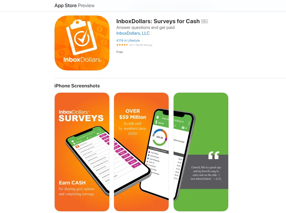 inbox dollars survey apps