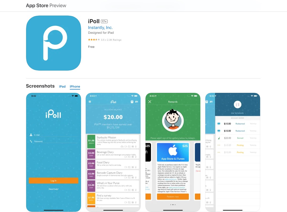 ipoll Apps That Give An Instant Sign-Up Bonus