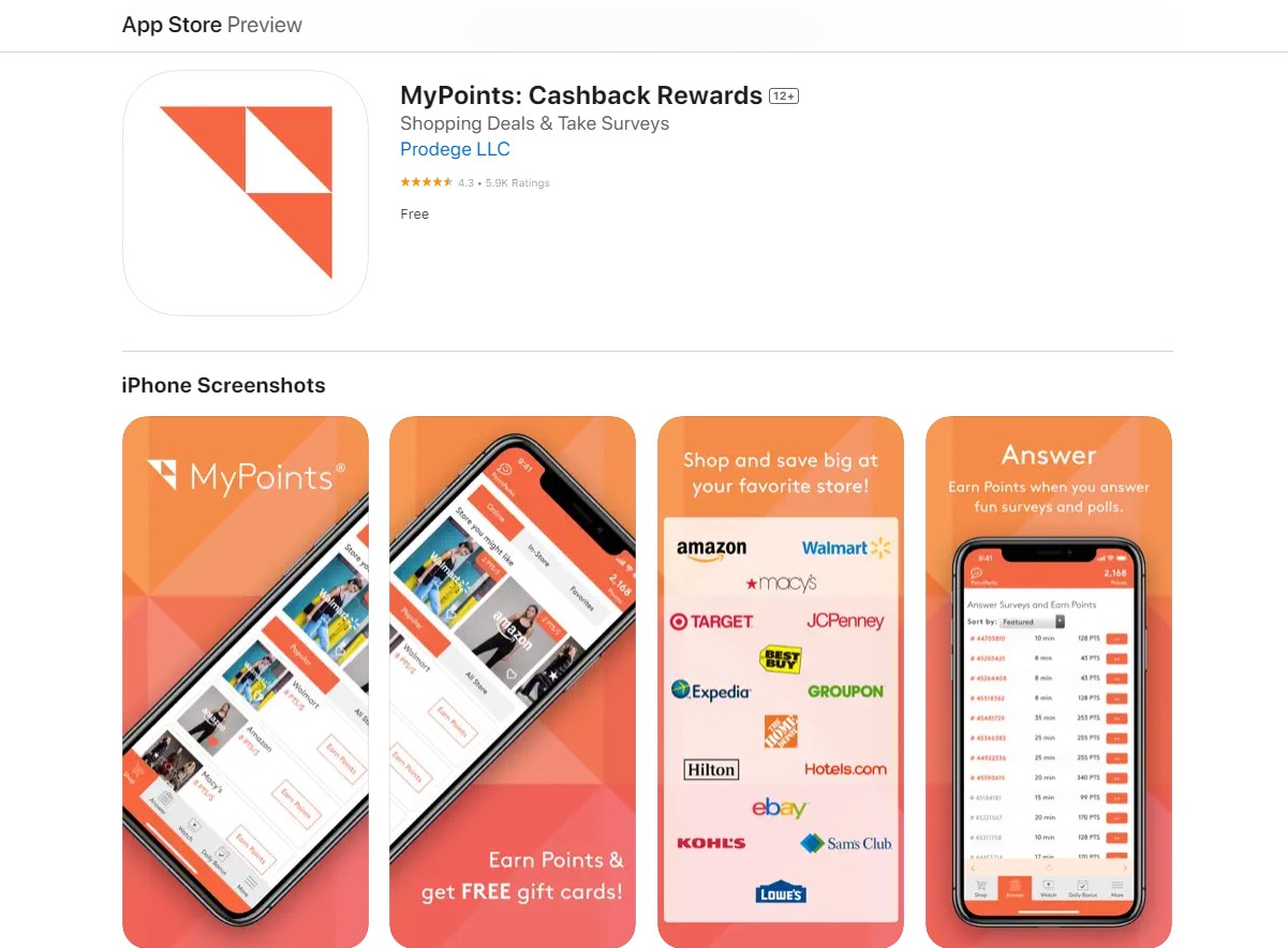 mypoints Best Cashback Apps