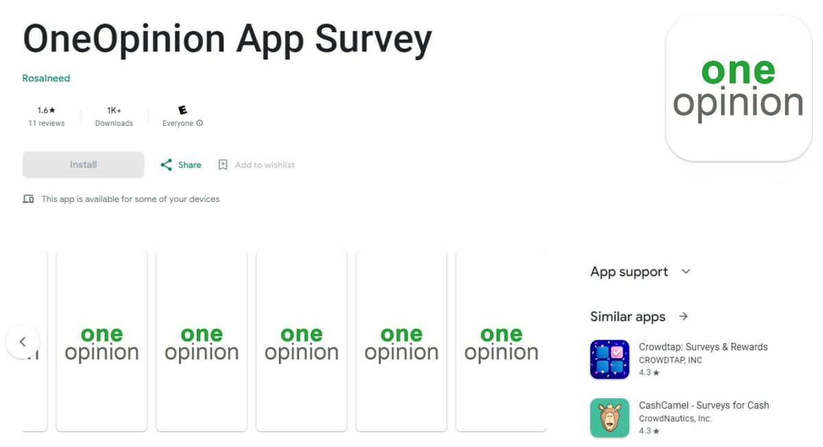 oneopinion survey apps