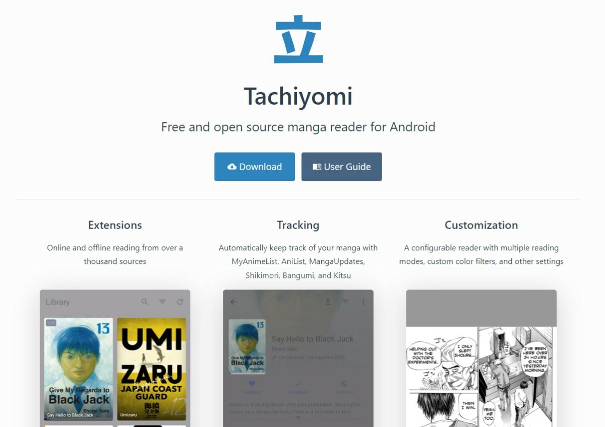 tachiyomi Free Manga Apps