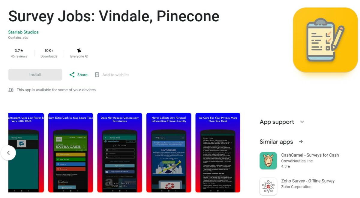 vindale research survey apps