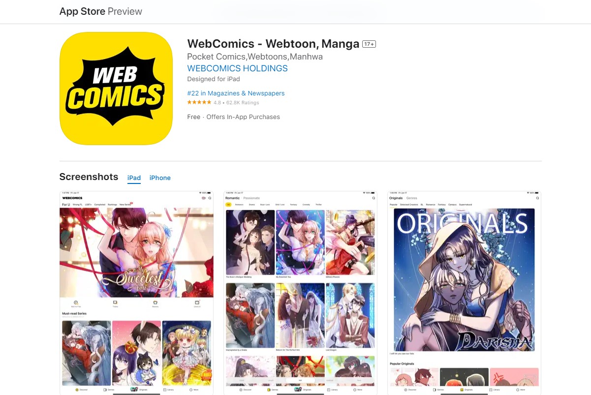 webcomics Free Manga Apps