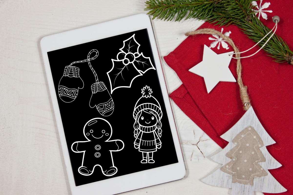 Digital Christmas Coloring Pages