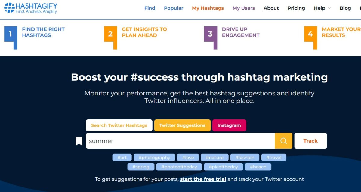 hashtagify Best Social Media Marketing Tools