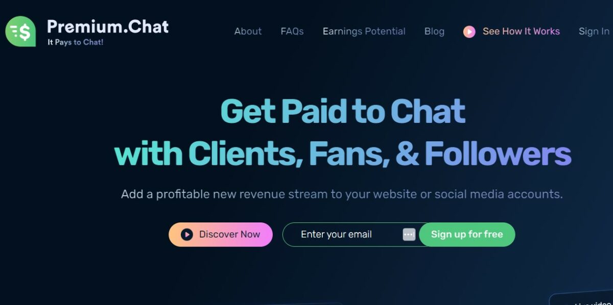 Premium.Chat How to Get Paid to be a Virtual Friend
