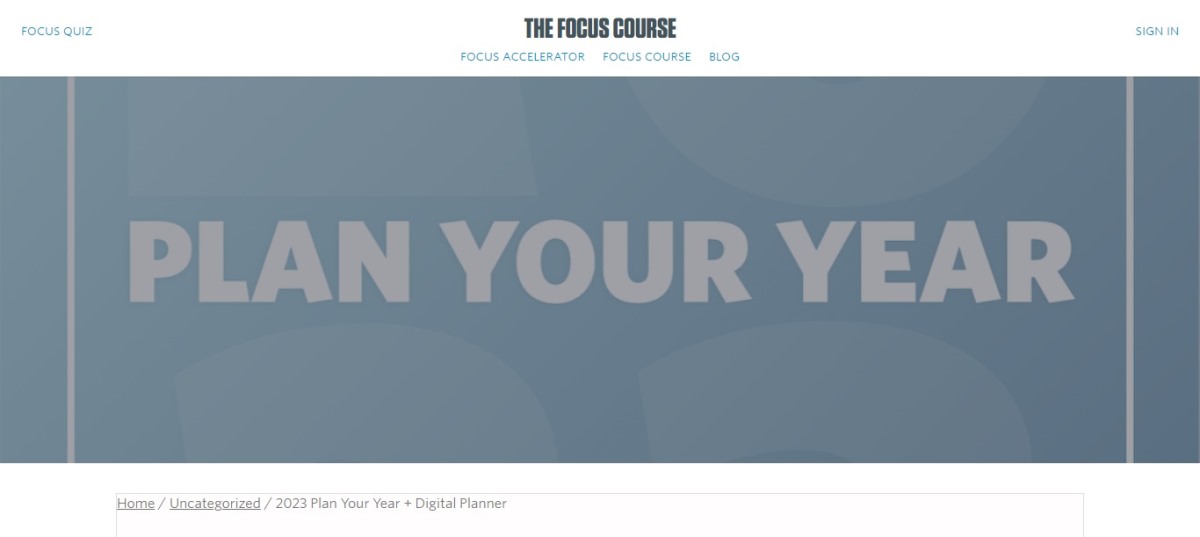 The Focus Course Best Digital Planners
