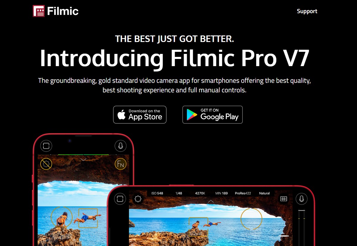 filmic pro Apps for YouTube Creators 