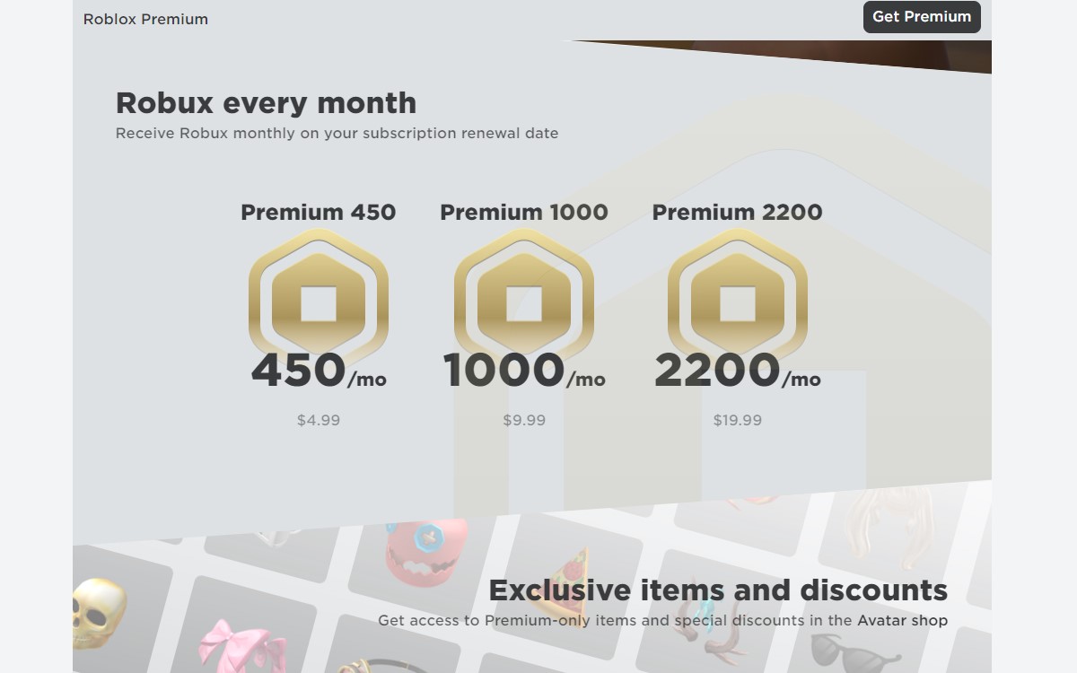 Membership Benefits with Roblox Premium