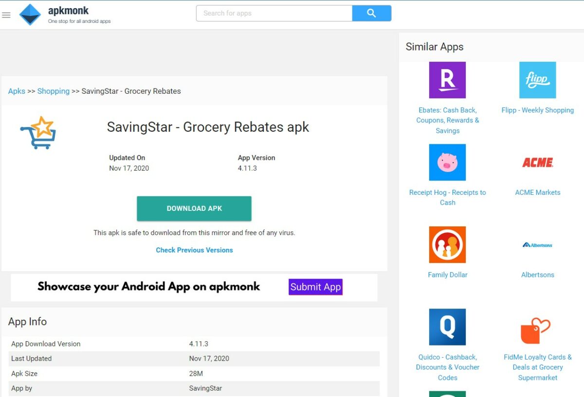 savingstar Best Cashback Apps