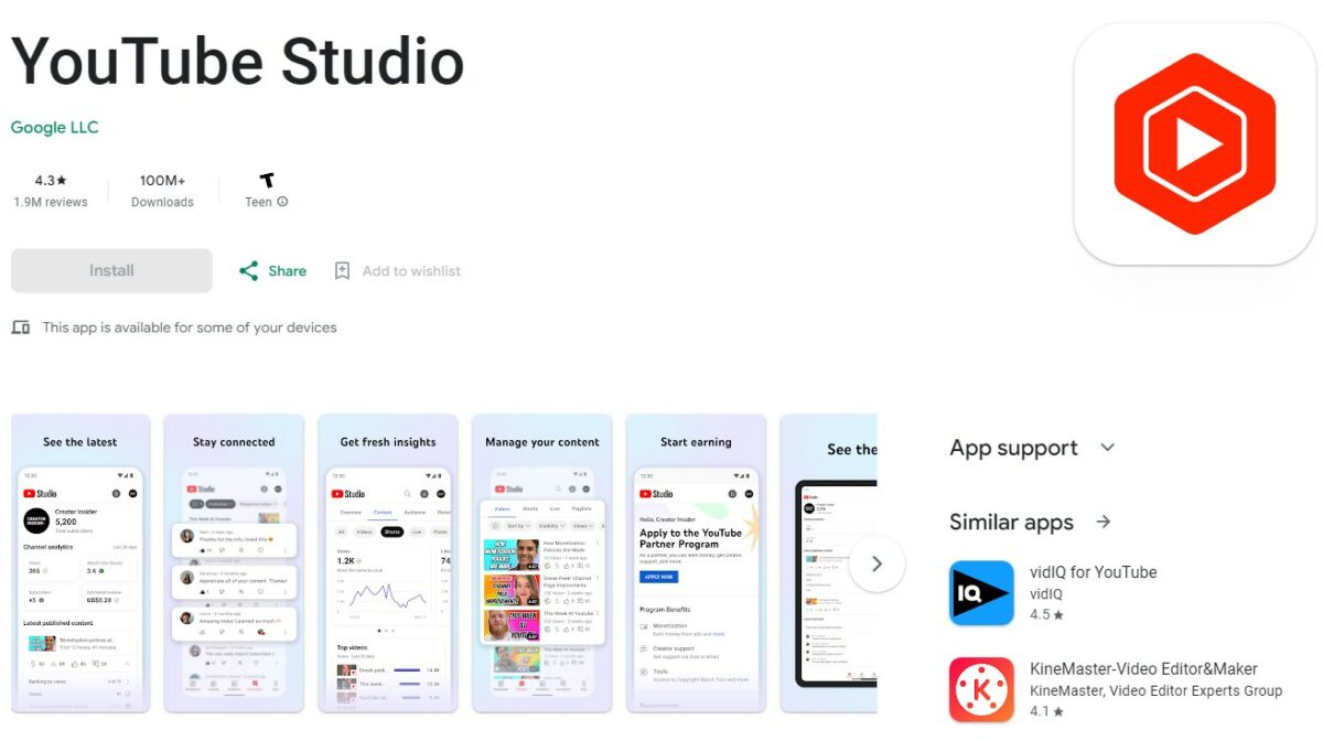 youtube studio Apps for YouTube Creators 