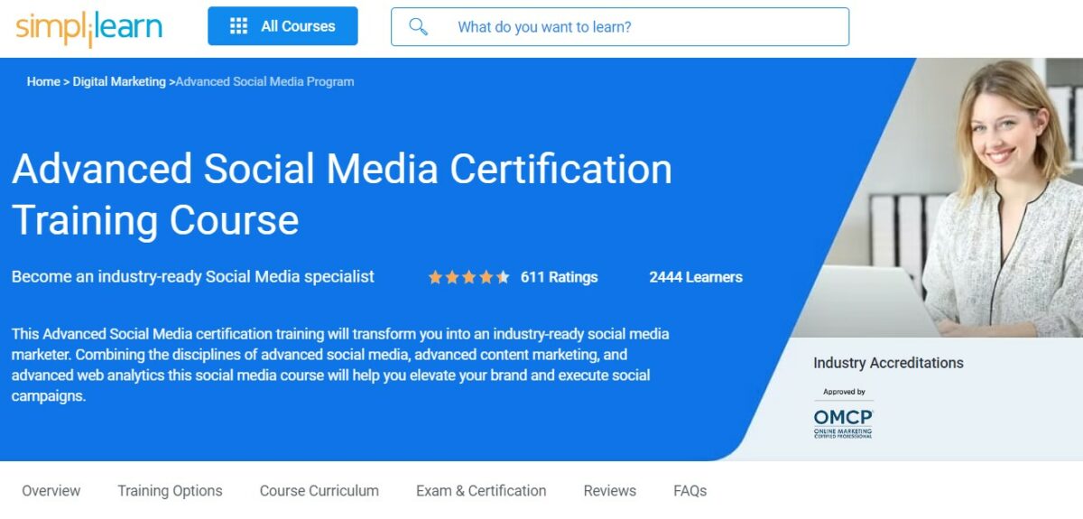 Advanced Social Media Certification Training by Simplilearn
