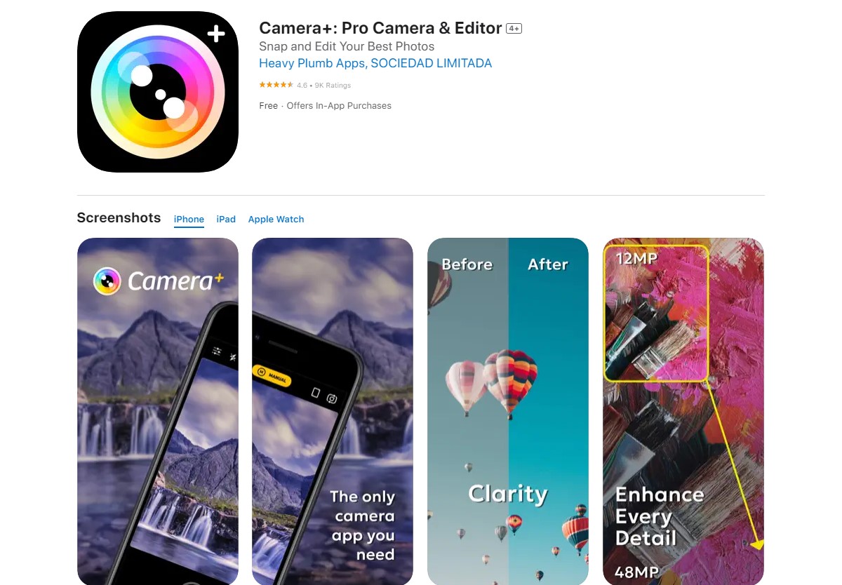 camera+ Photo Editing Apps For Instagram