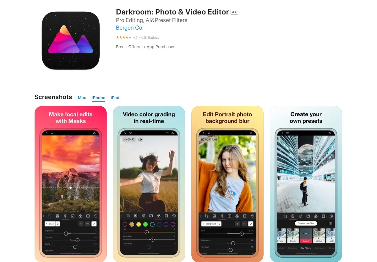 darkroom Instagram Filter Apps