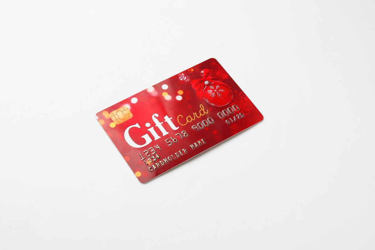 card red for christmas