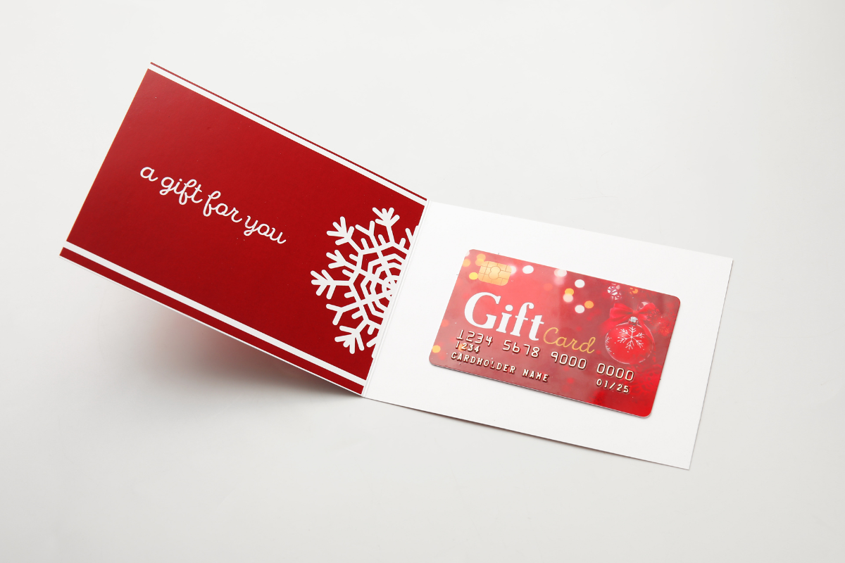 gift card in white backgroud