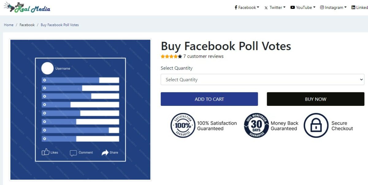 buy real media buy facebook poll votes 