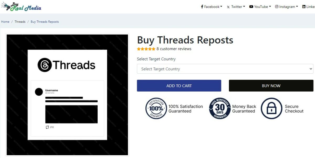 buy real media buy threads reposts