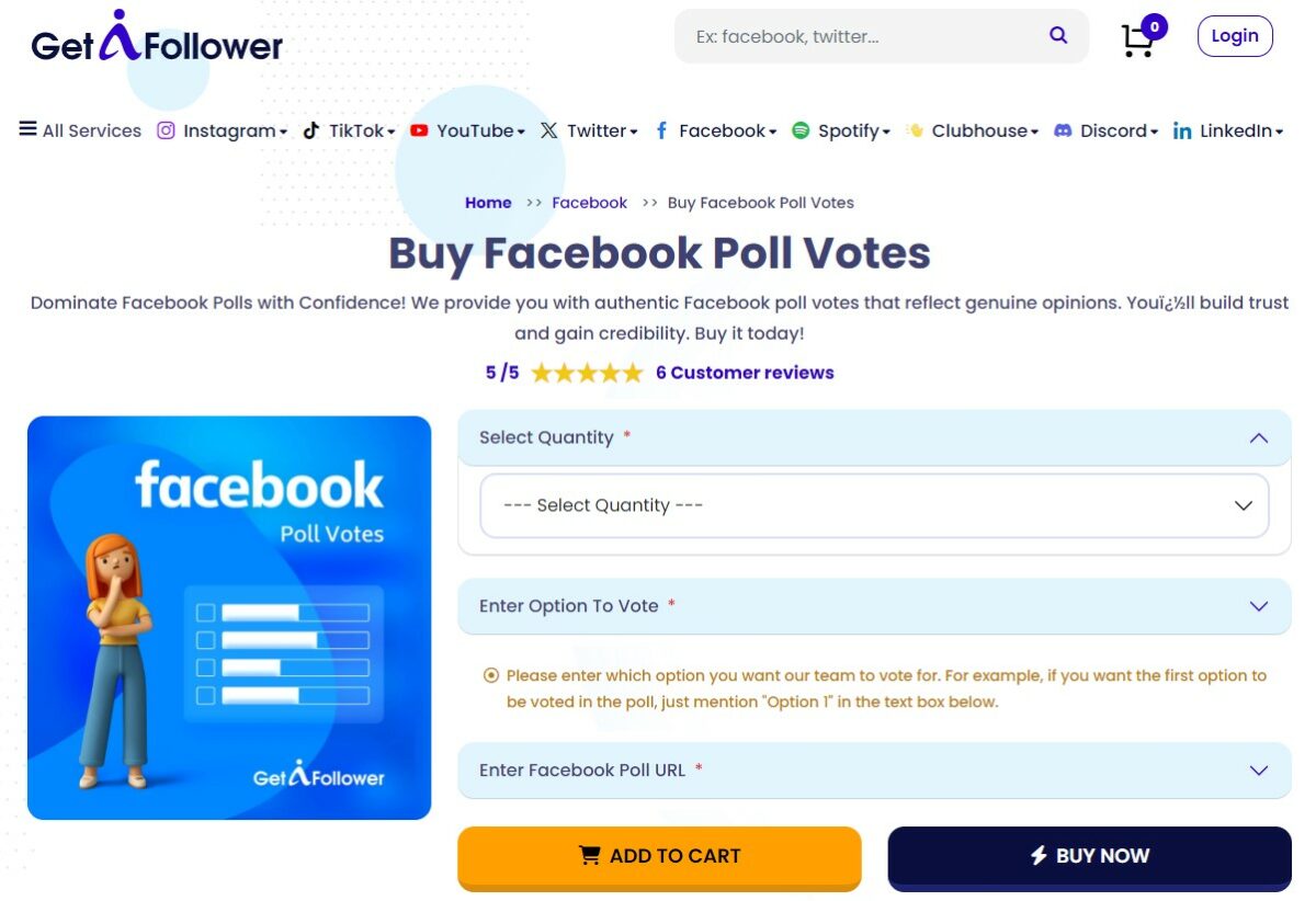 getafollower buy facebook poll votes 