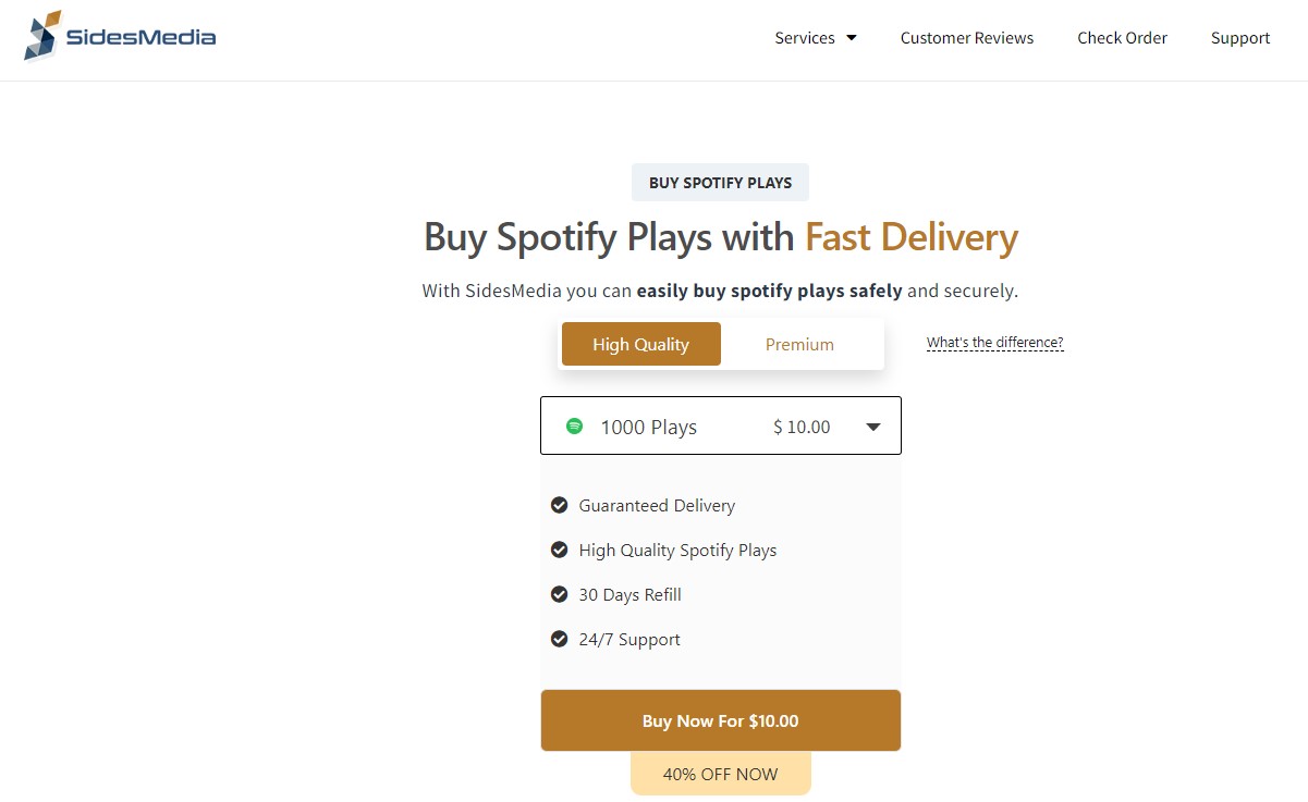 sidesmedia Best Sites to Buy Spotify Plays, Followers & Streams