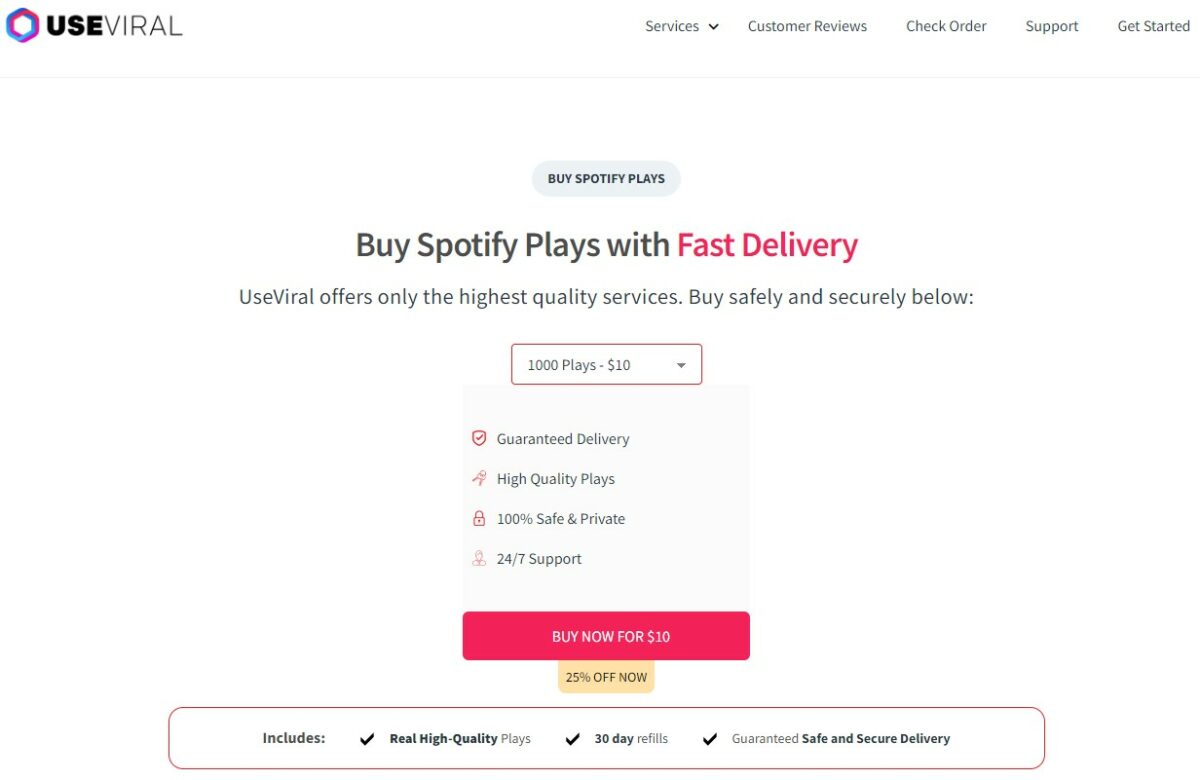 useviral Best Sites to Buy Spotify Plays, Followers & Streams